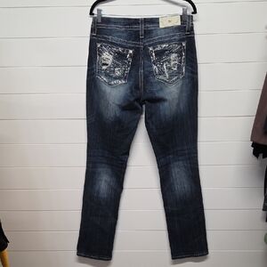 Miss Me Jeans Curvy Straight Mid Rise Size 29 Inseam 31.5